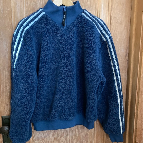 Adidas Blondey Sherpa Originals Sweatshirt Men’s Size Small - Picture 5 of 7